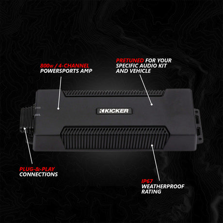 2017-2026 Can-Am® X3, Phase-4 V-Spec 5-Speaker 1650watt System w/JVC