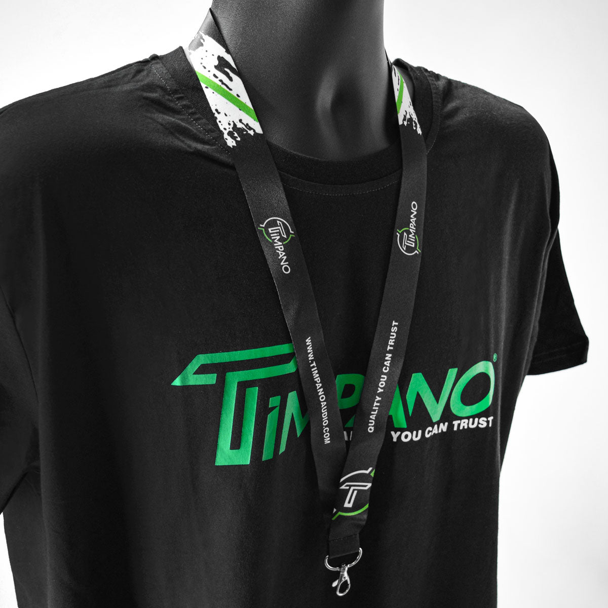 TPT Black and Green Lanyard Timpano Audio