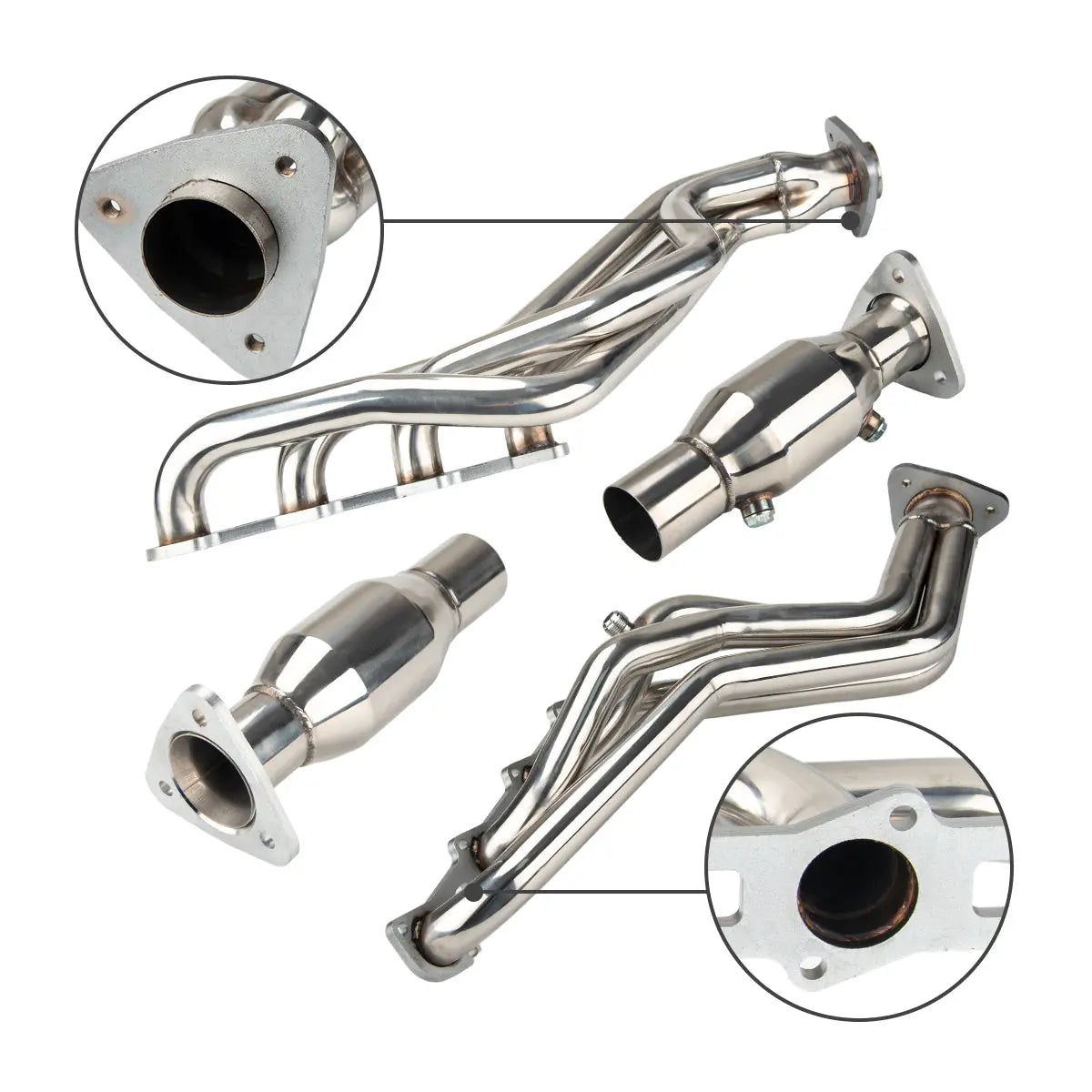 Exhaust Header for 1997-2004 Ford F-150(Incl. 2004 Heritage) / F-250 5.4L V8 O2/EGR Compatible Flashark