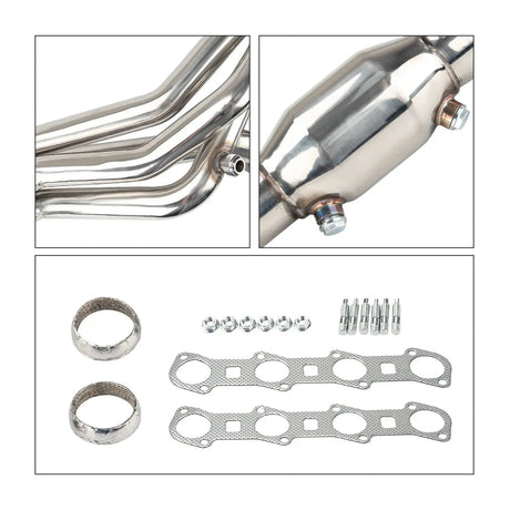 Exhaust Header for 1997-2004 Ford F-150(Incl. 2004 Heritage) / F-250 5.4L V8 O2/EGR Compatible Flashark