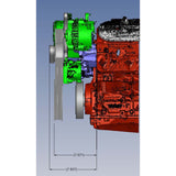 GM LS Compatible Front Accessory Drive - Full Serpentine with Alternator | Power Steering | Water Pump | Brackets and Bolts