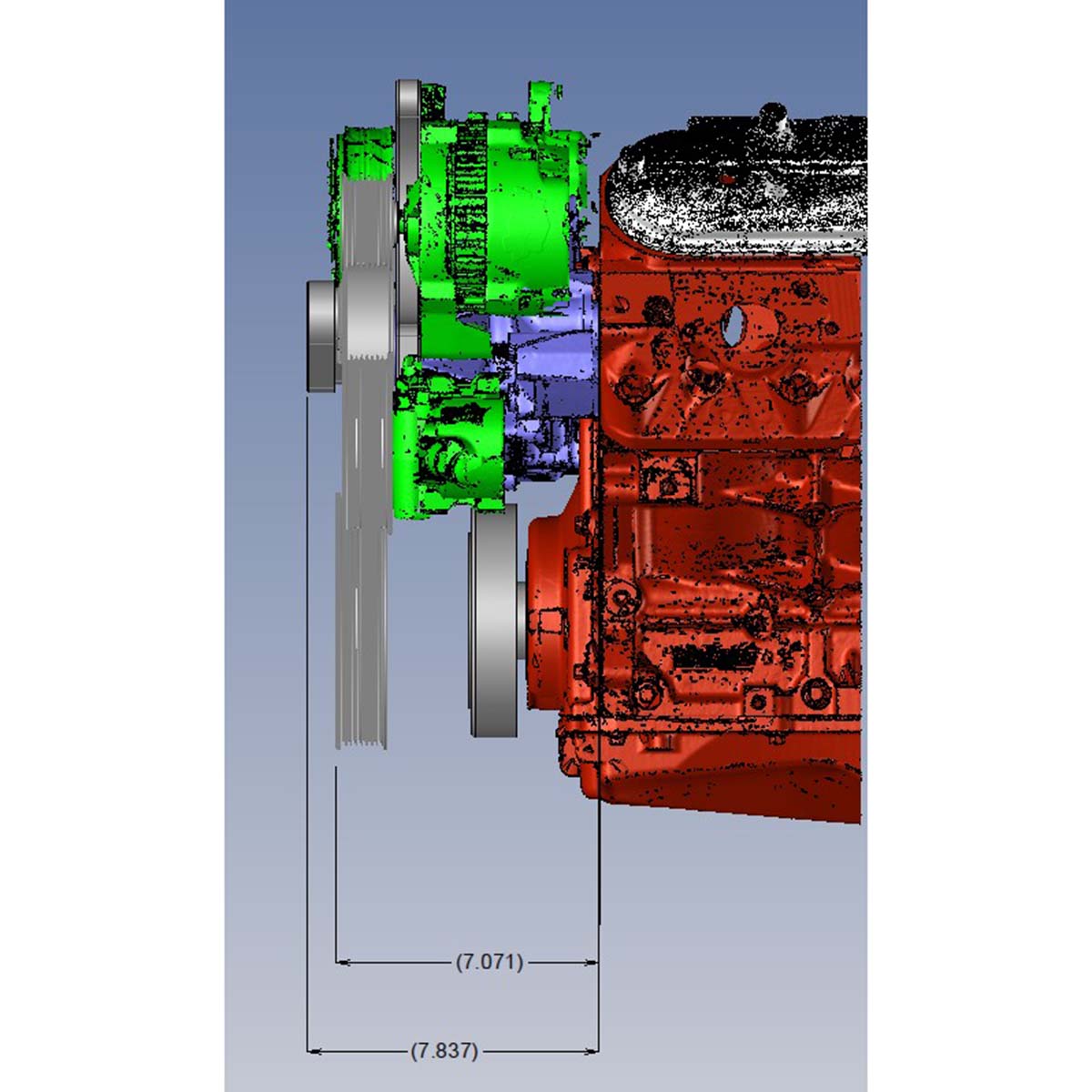 GM LS Compatible Front Accessory Drive - Full Serpentine with Alternator | AC | Power Steering | Water Pump | Brackets and Bolts