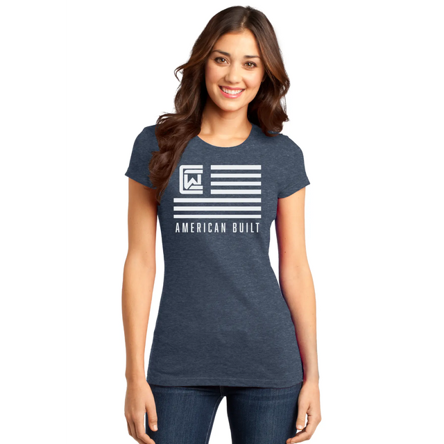Ladies Tee - Navy - American Built Corbin Custom Works LLC
