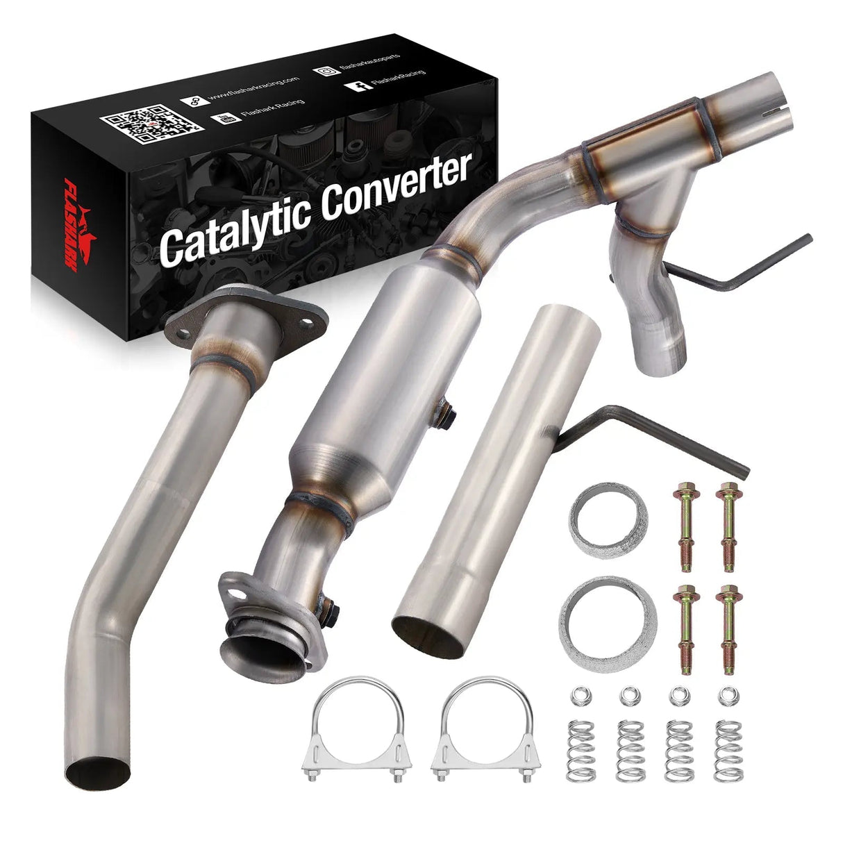 Left & Right Catalytic Converter For 2011 - 2014 Ford F-150 V8 5.0L-Direct Fit，E.P.A. Compliant Flashark