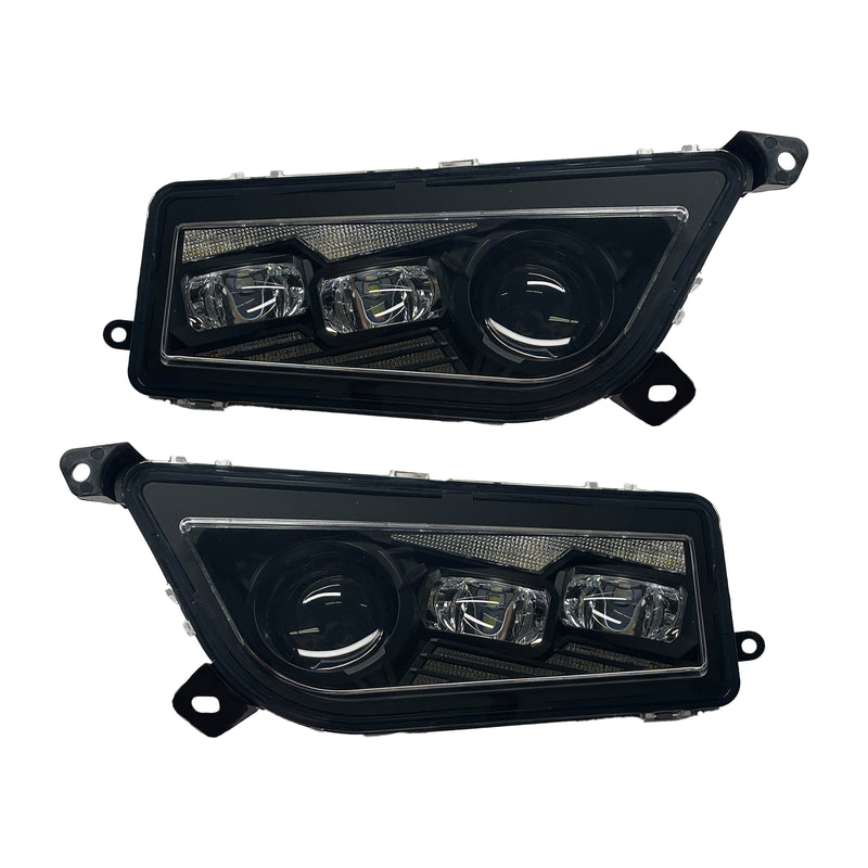 2018 - 2022 Polaris RZR Turbo S - COMBO: Replacement Headlights + Fangs