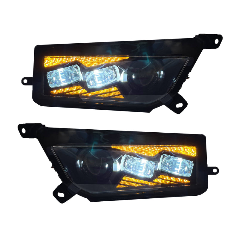 2018 - 2022 Polaris RZR Turbo S - COMBO: Replacement Headlights + Fangs