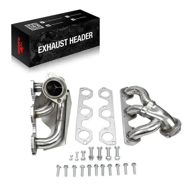 Exhaust Headers for 2007–2011 Jeep Wrangler JK 3.8L V6 – Shorty Design, Stainless Flashark