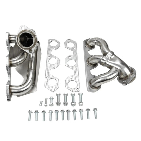 Exhaust Headers for 2007–2011 Jeep Wrangler JK 3.8L V6 – Shorty Design, Stainless Flashark