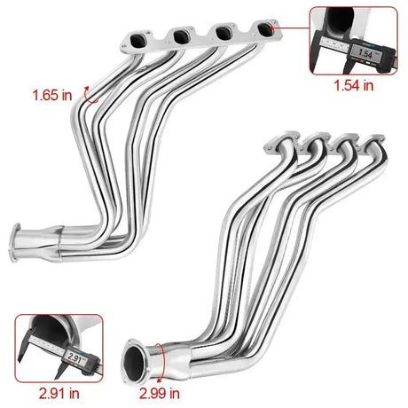 Long Tube Headers for 1977-1979 Ford Bronco F100 F150 F250 351M/400M 5.8L/6.6L V8 4WD Flashark