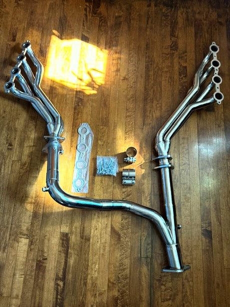 Long Tube Headers for 2007-2014 Chevy Silverado/Suburban/Tahoe GMC Sierra/Yukon Cadillac Escalade 4.8L/5.3L/6.0L/6.2L Vortec Flashark