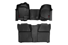 Floor Mats FR & RR OV Hump Crew Silverado/Sierra 1500/2500HD (07-14) Rough Country