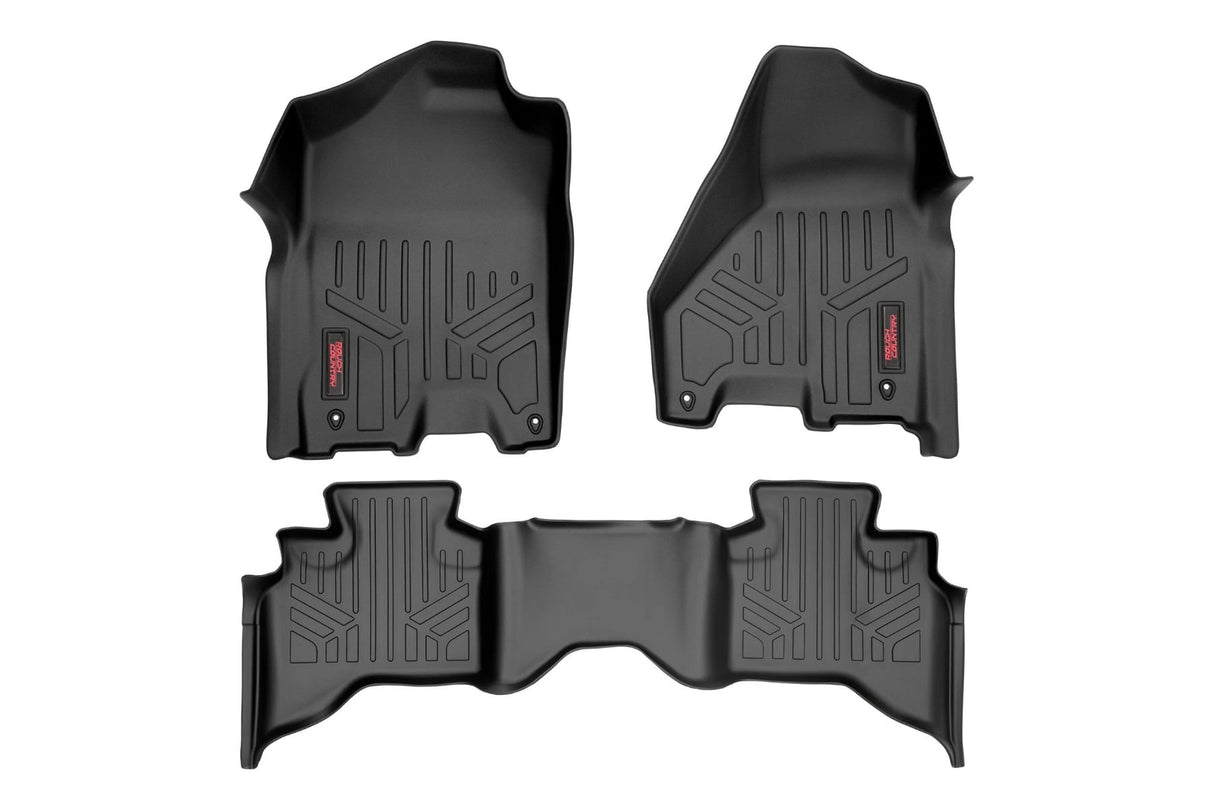 Floor Mats FR & RR Quad Cab Ram 1500 2WD/4WD (2012-2018 & Classic) Rough Country