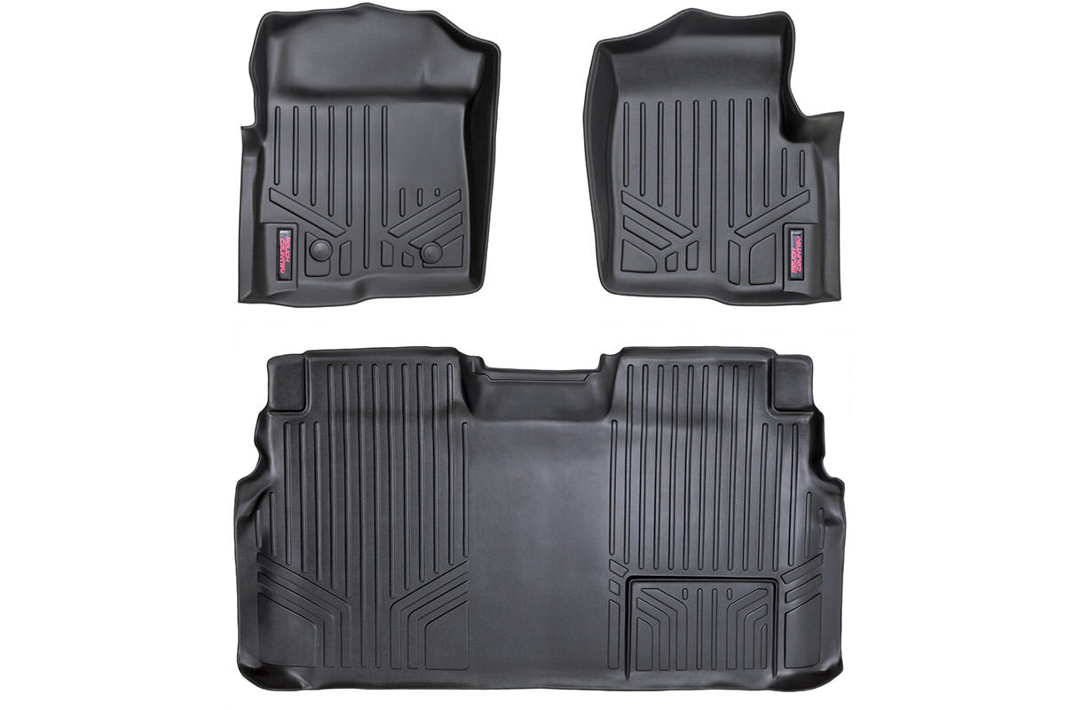Floor Mats FR & RR 2 Ret Hook Ford F-150 2WD/4WD (2011-2014) Rough Country