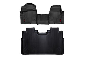 Floor Mats FR & RR Over Hump Ford F-150 (15-26)/F-150 Lightning (22-26)/Raptor (17-25) Rough Country