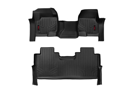 Floor Mats FR & RR FR Bench Ford F-250/F-350 Super Duty 2WD/4WD (17-26) Rough Country