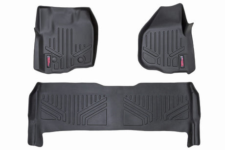 Floor Mats FR & RR Raised FR Pedal Ford F-250/F-350 Super Duty (12-16) Rough Country