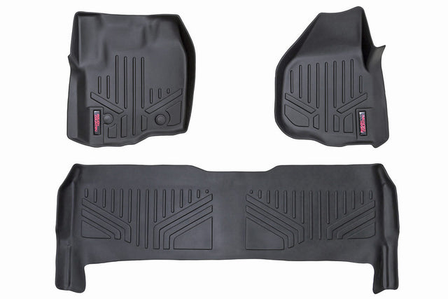 Floor Mats FR & RR Raised FR Pedal Ford F-250/F-350 Super Duty (12-16) Rough Country