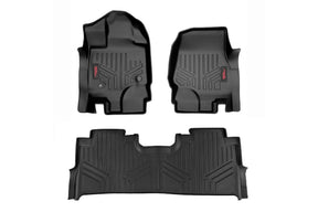 Floor Mats FR & RR FR Buckets Ford F-150 (15-26)/F-150 Lightning (22-26)/Raptor (17-25) Rough Country