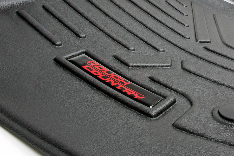 Floor Mats FR & RR FR Buckets Ford F-150 (15-26)/F-150 Lightning (22-26)/Raptor (17-25) Rough Country
