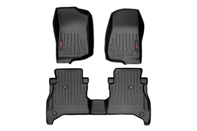 Floor Mats FR & RR RR Non-Lock Jeep Gladiator JT 4WD (2020-2025) Rough Country