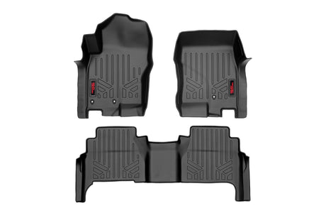 Floor Mats FR & RR Crew Cab Nissan Frontier 2WD/4WD (2008-2021) Rough Country