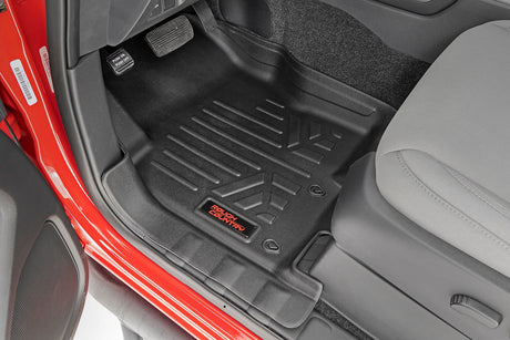 Floor Mats FR & RR Crew Cab Nissan Frontier 2WD/4WD (2008-2021) Rough Country