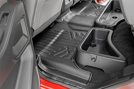 Floor Mats FR & RR Crew Cab Nissan Frontier 2WD/4WD (2008-2021) Rough Country