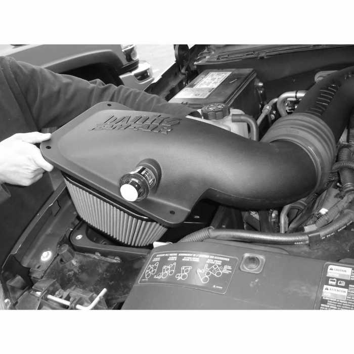 Ram-Air Cold-Air Intake System, Dry Filter for use with 2004-2005 Chevy/GMC 6.6L, LLY Far From Stock - Meyer Distributing