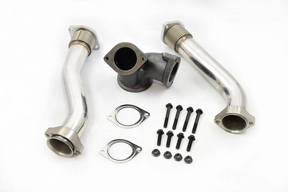 Polished Stainless Steel Bellowed Up-Pipe Kit with Collector, 1999-2003 7.3L Powerstroke Rudys Diesel