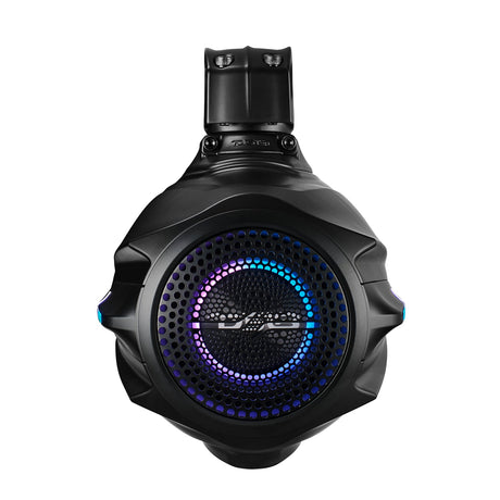 8” Marine Tower Speaker With Neodymium Magnet, Kevlar Cone, Compression Driver & Digital LED Lights | 200W RMS 4-Ohm