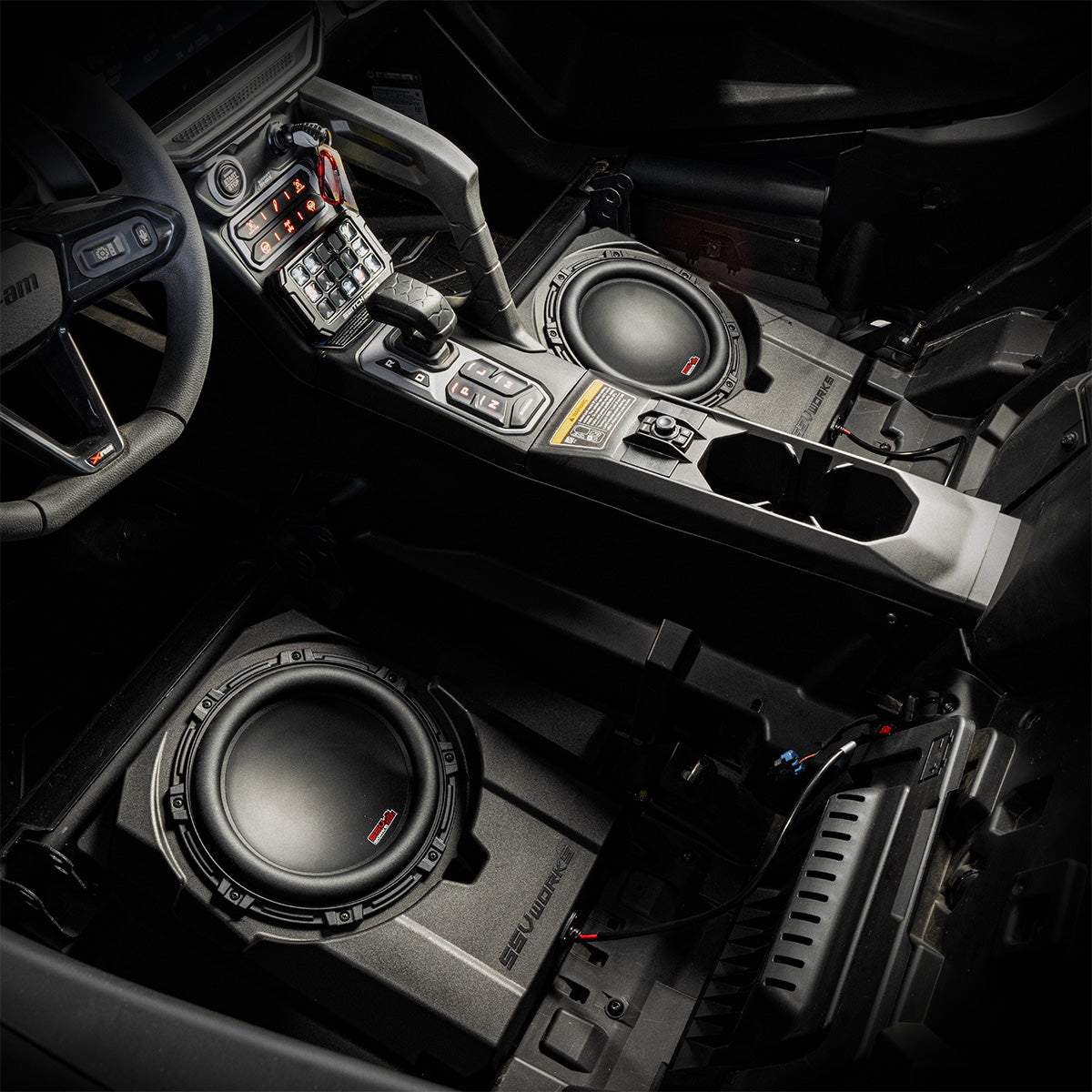 2024-2026 Can-Am® Maverick R, Phase-5 V-Spec 1400watt 6-Speaker Stereo System