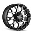 Mayhem Warrior 8015 part 8015-2937B gloss black machined face - front face view