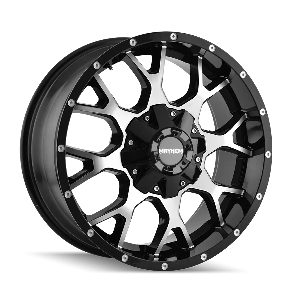 Mayhem Warrior 8015 part 8015-2937B gloss black machined face - front face view