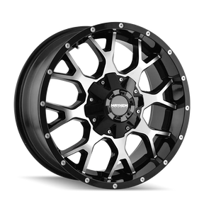 Mayhem Warrior 8015 part 8015-2937B gloss black machined face - front face view