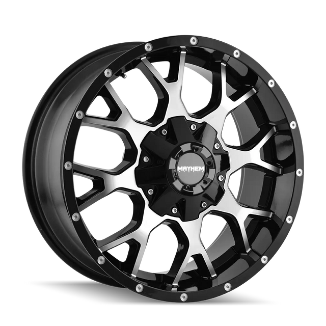 Mayhem Warrior 8015 part 8015-2937B gloss black machined face - front face view
