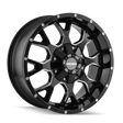 Mayhem Warrior 8015 part 8015-2952M gloss black milled spokes - front face view