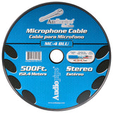 500 Ft Microphone Cable (MC-4 BLU) Audiopipe