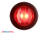 Round Red LED Flush Mount 3/4" Side Marker, Optronics