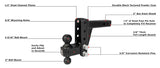 Bulletproof Medium Duty 4” Drop/Rise Hitch 2" Box Steel Shank