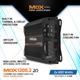 PRV MDX1200.2 2 Ohm Amplifier PRV Audio