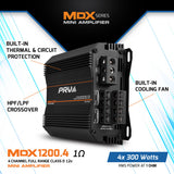 PRV MDX1200.4 1 Ohm Amplifier PRV Audio