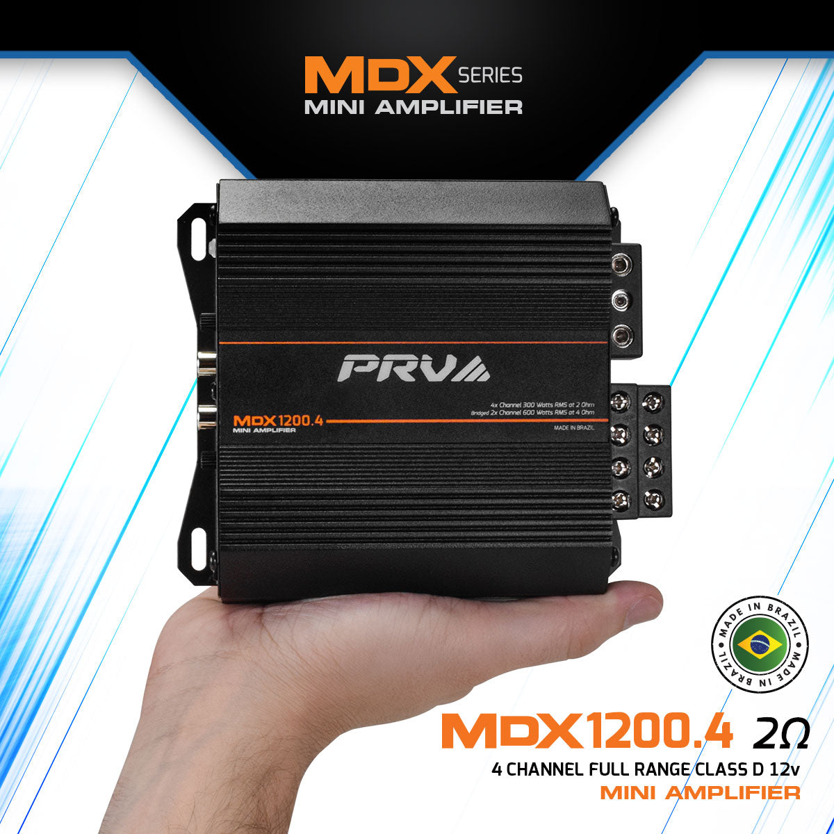 MDX1200.4 2 Ohm PRV 4 Channel Full Range Amplifier PRV