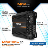 MDX1200.4 2 Ohm PRV 4 Channel Full Range Amplifier PRV