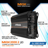 PRV Audio MDX2000.2 | 2-Channel Full Range Amplifier 2-Ohm