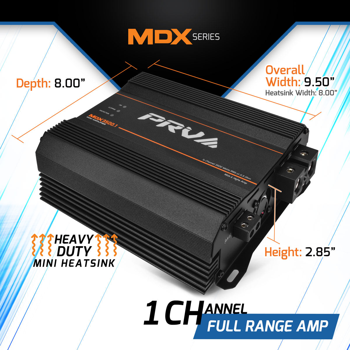 PRV MDX3500.1 0.5 Ohm Amplifier PRV Audio