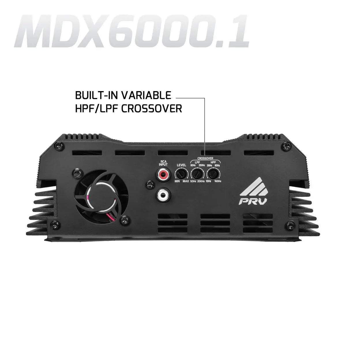 PRV Audio MDX6000.1 0.5 Ohm Compact Mini 1-Channel Full Range Amplifier