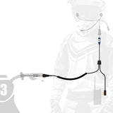 RUGGED Wired MOTO MAX Motorcycle Harness with Pre-Wired 2-Pin Rugged Handheld Radio Connector