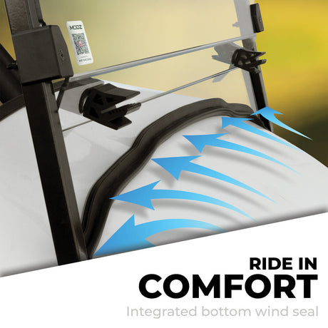 MODZ Windshield for Club Car Golf Carts - Fits Precedent, Onward, Tempo, DS (1982-2000)