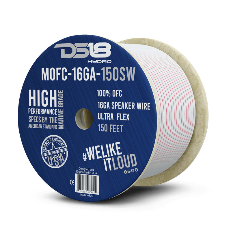 16-GA Marine Grade Tinned 100% Copper OFC Speaker Wire -150 Feet