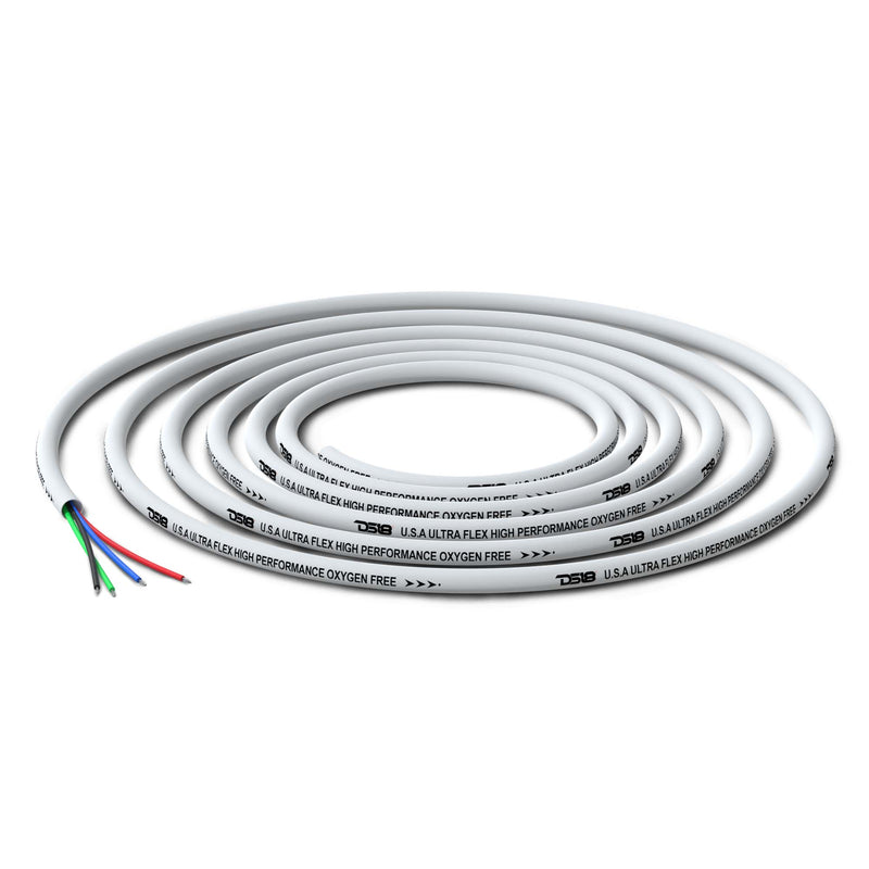 18-GA Marine Tinned 100% Copper OFC LED RGB Wires -100 Feet